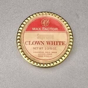 1940's Vintage Max Factor Supreme Clown White London Paris Hollywood